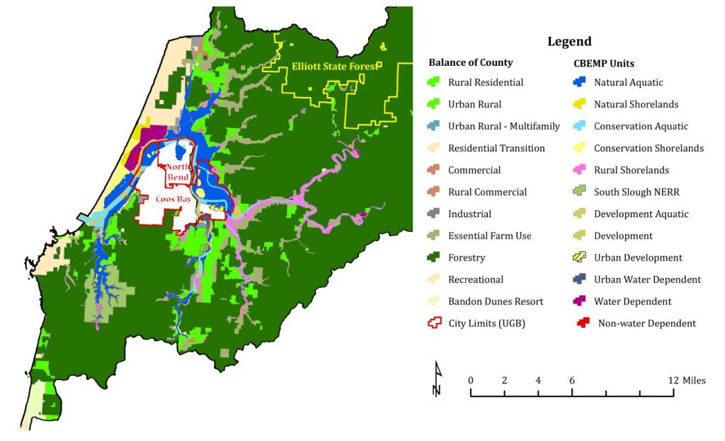 Figure 2: Zoning classifications for areas outside the urban growth boundary (UGB).